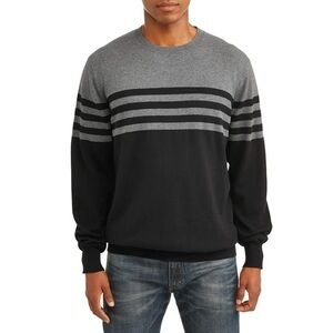 George Men's Striped Pullover Crewneck Sweater Size XL